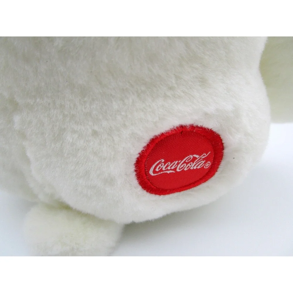 Coca Cola Polar Bear White Plush Red Scarf Embroidered 2012 8